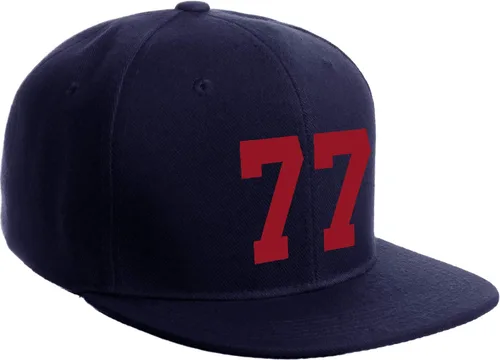Vista 192 de Número de equipo modificado para requisitos particulares del jugador del color del sombrero del Snapback de la visera plana clásica de la visera