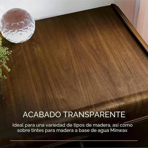 Vista 4 de Minwax 233334444 - Acabado de madera poliacrílica protectora, satén transparente, ½ pinta
