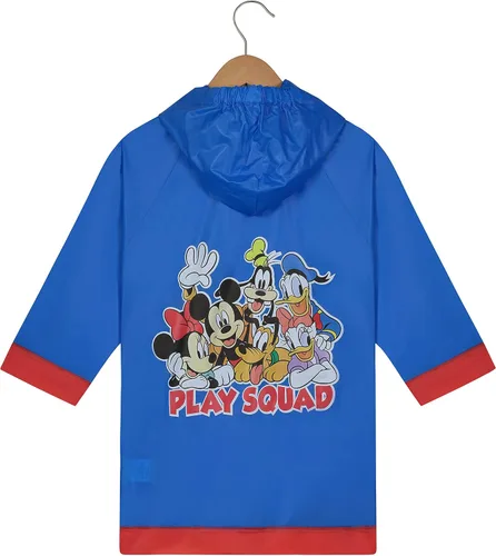 Vista 2 de Disney Mickey Mouse Boys Waterproof Outwear Hooded Rain Slicker - Ages 2 to 9 years