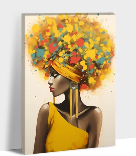 Vista 89 de Arte de pared afroamericano, decoración de rey y reina bailarín negro para sala de estar, arte de pareja de amor negro para dormitorio, lienzo
