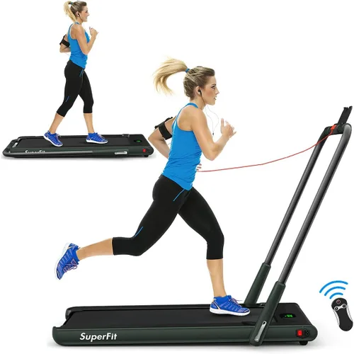 Vista 12 de Goplus 2 in 1 Folding Treadmill, 2.25HP Under Desk Electric Superfit Treadmill, Installation-Free with APP Control, Remote Control, Bluetooth