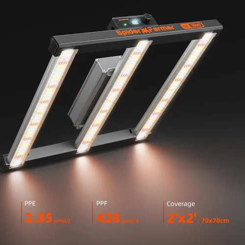 Vista 8 de Spider Farmer SE1500 LED crece la luz para plantas de interior 150W