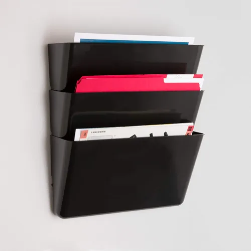 Vista 6 de Lorell Sistema de archivos vertical negro, 13-1/8 x 4-1/4 x 14-3/4 pulgadas