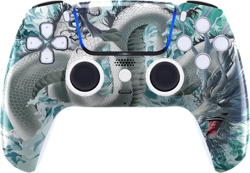 Vista 16 de ProControllers LLC Custom Wireless Controller for PS5 - Hand Airbrushed & Multiple Designs Available (Alligator)