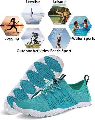 Vista 6 de Wyhan - Zapatos de agua para hombre y mujer, secado rápido, calcetines acuáticos, zapatos de buceo para playa, natación, surf, piscina, yoga