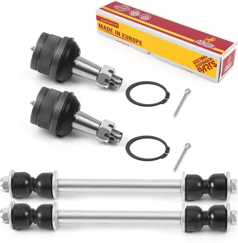 Vista 240 de Metrix Premium Chassis Parts - Juego de 4 piezas de articulación de rótula superior y barra estabilizadora delantera para Ford Ranger RWD 1998-2011