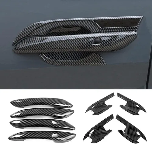 Vista 8 de 8 piezas de plástico ABS para exterior de la manija de la puerta, marco del cuenco, accesorios de decoración para Hyundai Elantra 2021 2022 2023