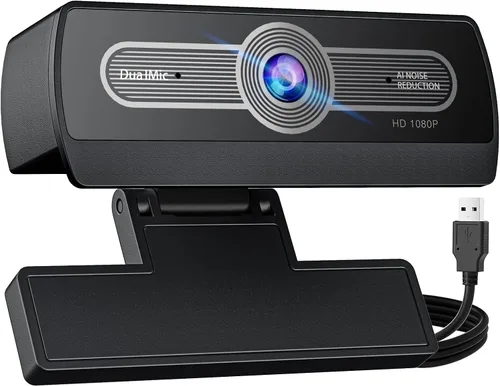 Vista 8 de Cámara web 2K para PC - Cámara de computadora 2K Ultra HD con enfoque automático PDAF, micrófono con cancelación de ruido AI, Plug & Play USB, FOV