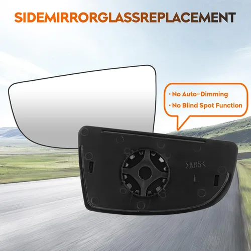 Vista 5 de Youxmoto Cristal de repuesto para espejo inferior izquierdo del conductor y del lado derecho del pasajero para Ford Transit 150 250 350 HD de 2015 a