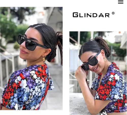 Vista 3 de GLINDAR Gafas de sol polarizadas retro para hombres y mujeres, gafas de conducción cuadradas