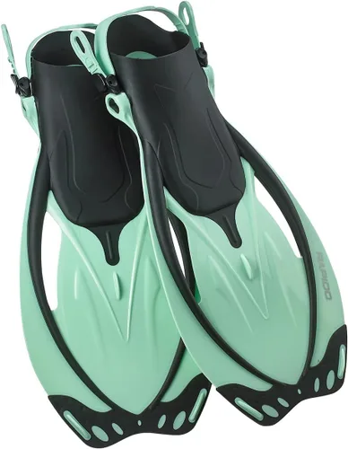 Vista 15 de Rapido Marine Open Heel Adjustable Fins - Translucent Violet Lime, Large/X