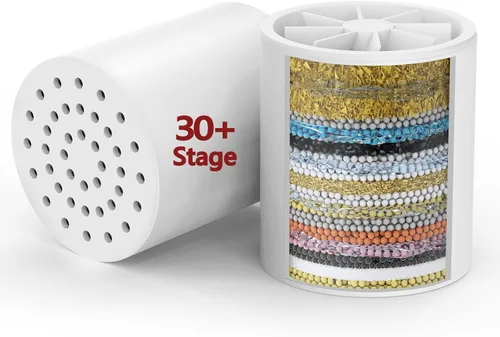 Vista 17 de Filtro de ducha R7 de alta capacidad, filtro de agua de ducha para agua dura, elimina 99.99% del cloro, metales pesados, suavizante de agua