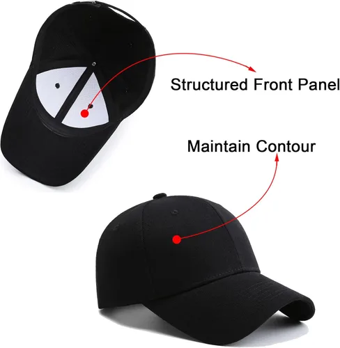 Vista 3 de NPQQUAN Gorras de béisbol rígidas estructuradas para hombres y mujeres