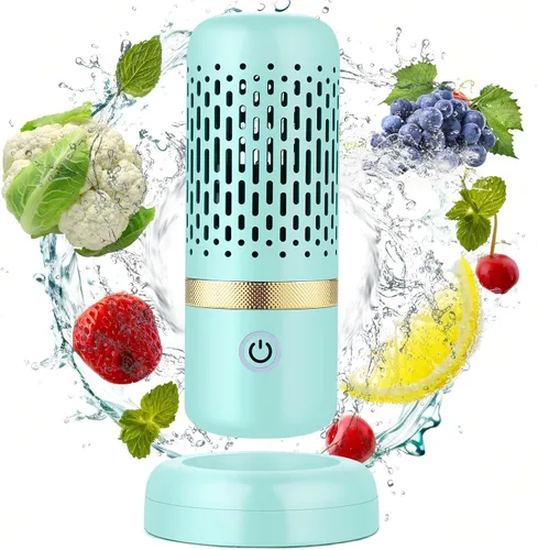 Vista 10 de Cudinham - Limpiador y Purificador de Frutas y Verduras, Máquina de Lavado con Forma de Cápsula, Tecnología de Desinfección de Iones OH para Limpiar