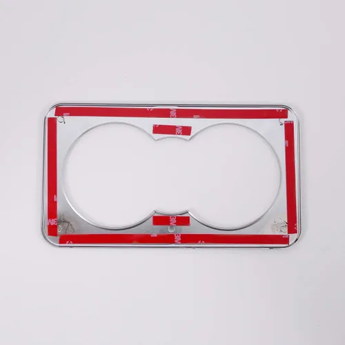 Vista 7 de YIWANG ABS cromado asiento trasero de la fila del coche titular de la taza del agua cubierta del marco etiqueta engomada para Jaguar XE F-Pace XF