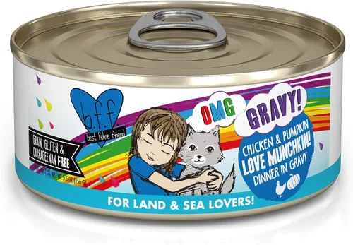 Vista 44 de Weruva B.F.F. OMG – mejor amigo felino Oh My Gravy! Latas de comida húmeda natural sin granos, recetas de tierra y mar en salsa