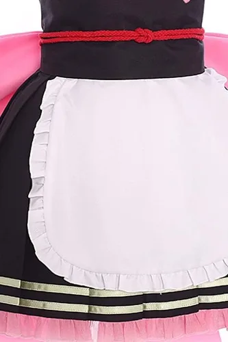 Vista 4 de Cosplay Life Demon Kimetsu Café Maid Lolita Vestido nuevo Anime Slayer Conjunto completo Kimono Disfraz