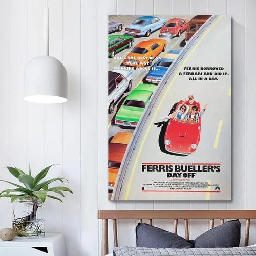 Vista 5 de Ferris Bueller's Day Off - Póster de lienzo y álbum de música, póster de álbum de música, pintura de pared, estética, decoración de habitación, 08 x