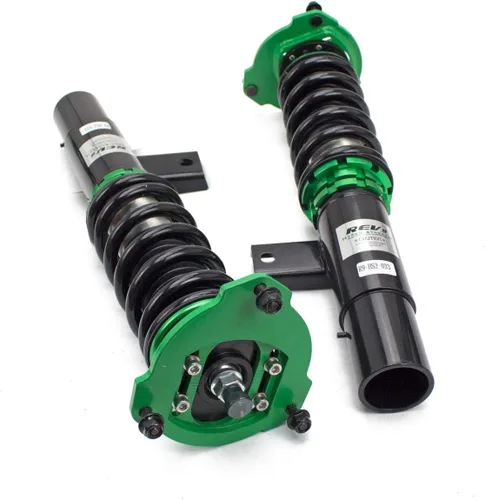 Vista 3 de Rev9 R9-HS2-033_7 Hyper-Street II Kit de bajada de suspensión de coilover, amortiguador mono-tubo con ajuste de rebote de 32 clics, longitud