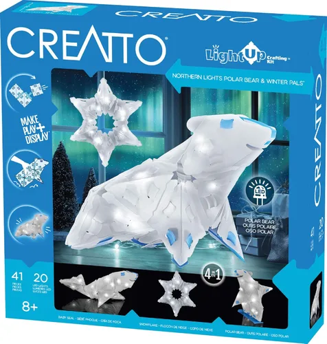 Vista 7 de Creatto Flashy Fish & Silly Swimmers - Kit de rompecabezas 3D con iluminación Incluye piezas de rompecabezas Creatto para hacer creaciones