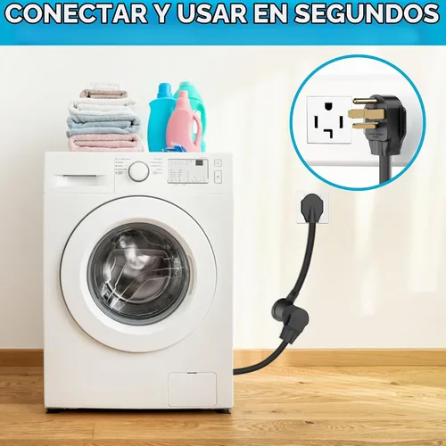 Vista 6 de CircleCord Cable adaptador de secadora de 3 clavijas a 4 clavijas, secadora 3P más antigua a casa 4P más nueva, cable de conversión de secadora NEMA