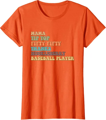 Vista 39 de Mama Tip-Top Fifty Fifty Thanks Huckleberry - Camiseta de béisbol, Negro