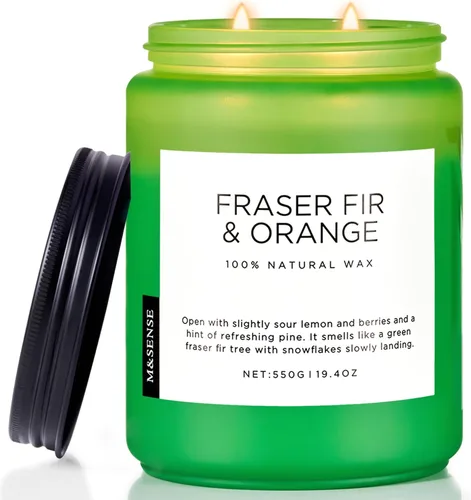 Vista 18 de M&SENSE Ode to Winter - Vela perfumada para el hogar, cera de soja natural, mecha de algodón, aroma de invierno, 7.05 onzas hasta 50 horas de tiempo