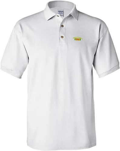Vista 8 de Camisas polo personalizadas para hombres Vietnam Veterano Bandera Militar Bordado Algodón