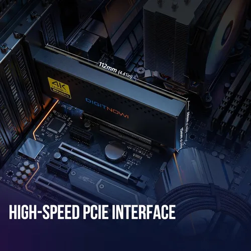 Vista 3 de Tarjeta de captura interna 4K, tarjeta de captura PCIe, HDMI, paso 4K60, latencia ultra baja para transmisión y grabación, para PS4, PS5, Xbox