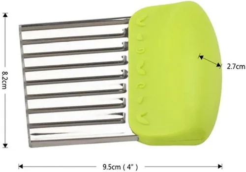 Vista 6 de Cortador dentado de acero inoxidable Cortador de papas arrugadas Cortador manual de verduras Máquina de prensado de papas fritas con ondulado