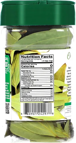 Vista 2 de Rani Organic Bay Leaves (Tej Patta) Especias enteras seleccionadas a mano Extra grandes 0.4oz (12g) Frasco PET ~ Todo natural Apto para gluten