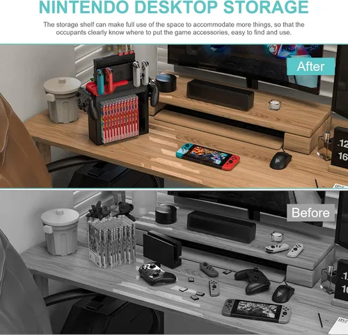 Vista 6 de MANMUVIMO Switch - Soporte de carga para almacenamiento de juegos, interruptor de muelle de TV, interruptor de cargador de juegos, kit de soporte