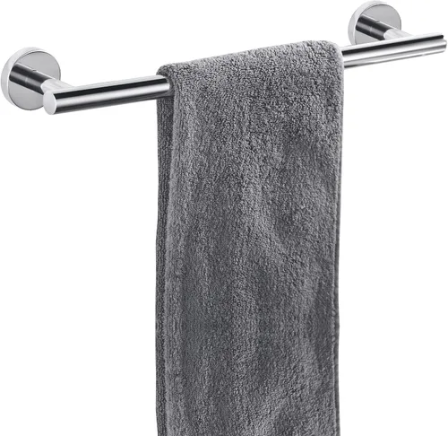 Vista 24 de Nolimas Toallero de mano de baño dorado cepillado, barras individuales, barra de toalla clásica de acero inoxidable montado en la pared, barra