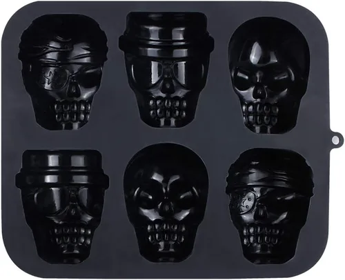 Vista 4 de Webake Molde de silicona para tartas de calavera, molde de gelatina de silicona, molde para hornear pizza