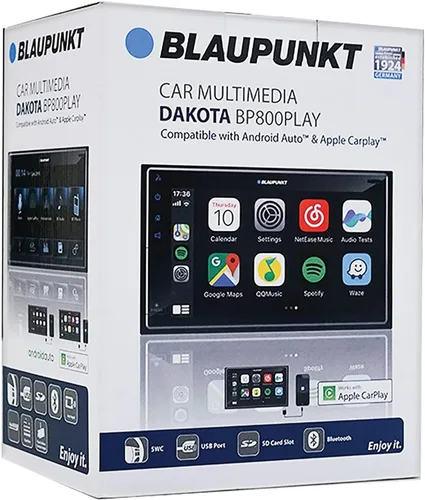 Vista 5 de Blaupunkt BP800PLAY Dakota BP800PLAY - Receptor multimedia digital de doble DIN de 6.8 pulgadas con Bluetooth, Apple CarPlay y Android Auto