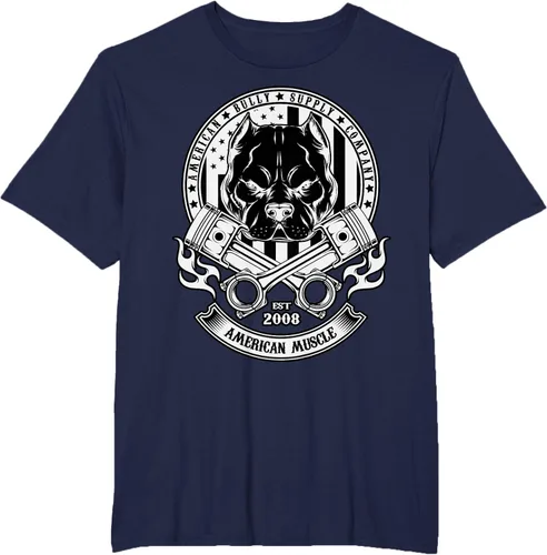 Vista 38 de American Muscle - Camiseta de cabeza dura Pit Bull American Bully, Negro, S