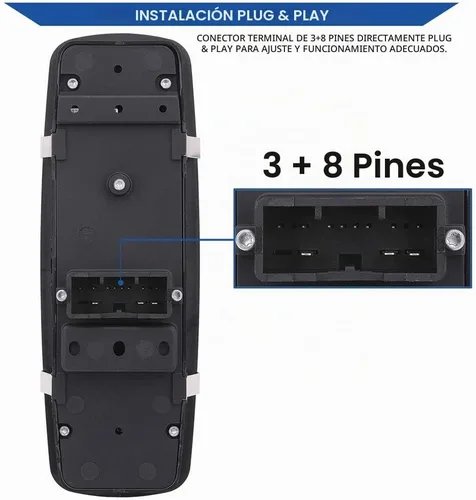 Vista 3 de Obaee Interruptor de ventana delantera izquierda 68231805AA compatible con Chrysler 300 2011-2012, Chrysler 200 2015-2017, Dodge Charger 2011-2014
