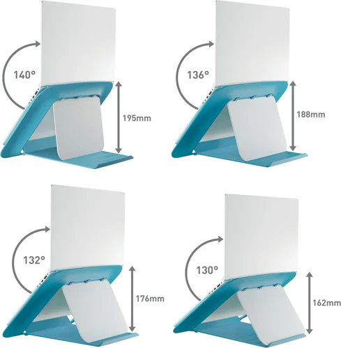 Vista 5 de L: Ergo - Soporte ajustable para portátil, color azul tranquilo