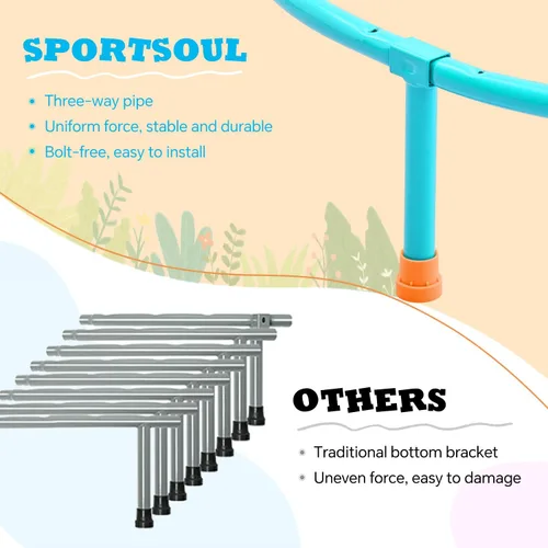 Vista 5 de SPORTSOUL Mini Trampoline for Kids 3-6 with Super Safe Foam Handle Bar, 3ft Toddler Trampoline Indoor with No-Gap Cover for Indoor and Outdoor