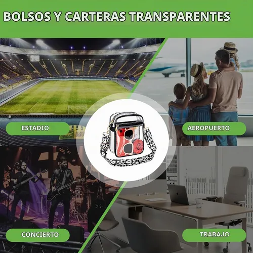 Vista 7 de MAY TREE Clear Bag for Stadium Events, 8.5x6.8x3 Inches Stadium Approved