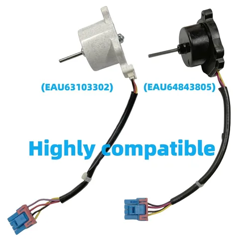 Vista 3 de EAU63103302 EAU63103301 Ensamble del ventilador del condensador del refrigerador para LG AEU64843805 LRMVC2306S LRMDS3006S/01 Piezas de reemplazo