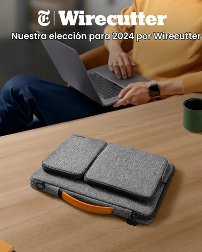 Vista 4 de [Usado] tomtoc Bolsa de hombro para laptop para MacBook Pro M5/M4/M3/M2/M1 Pro/Max de 14 pulgadas 2025-2021, Surface Laptop 7/6/Studio 2 de Gris