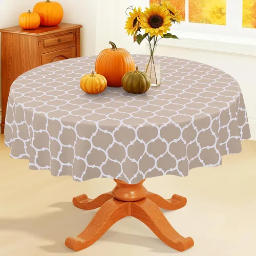 Vista 62 de Smiry - Mantel cuadrado de vinilo impermeable con respaldo de franela para mesas cuadradas, manteles de plástico lavables a prueba de derrames