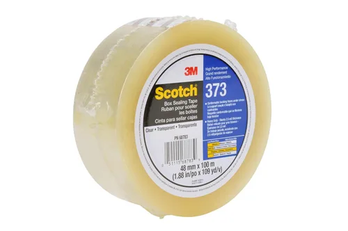 Vista 3 de Scotch Cinta selladora de cajas 373, transparente, 1.890 in x 328.1 ft