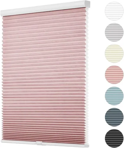 Vista 18 de Changshade - Persianas personalizadas de panal opacas sin cordones para ventanas interiores, persianas de panal para habitación con oscurecimiento
