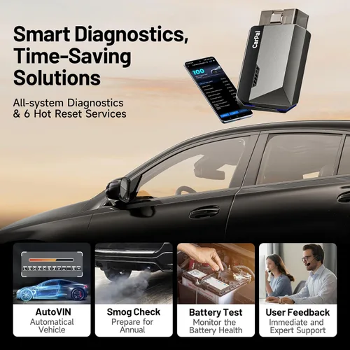 Vista 13 de TOPDON Carpal OBD2 escáner Bluetooth - Herramienta de diagnóstico para todos los sistemas con IA AI-Assisted All System Car Scan Tool for iOS &