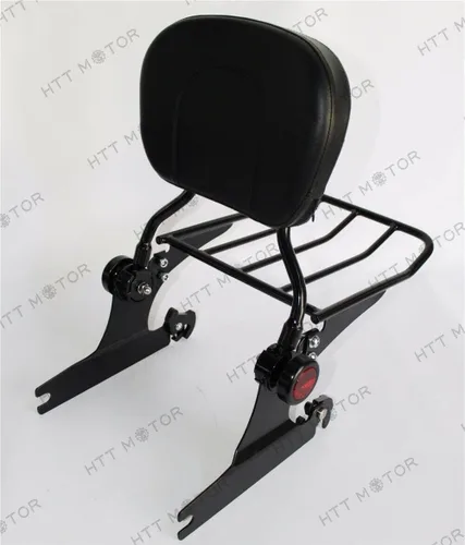 Vista 9 de SBB06- Respaldo vertical para pasajero Sissy Bar compatible con Harley Touring Street Glide 1997-2008