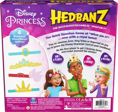 Vista 4 de Spin Master Games Hedbanz Disney Princess with Hedbanz Frozen - Paquete de 2 juegos, juego de preguntas clásico para niños y familias, a partir de 6