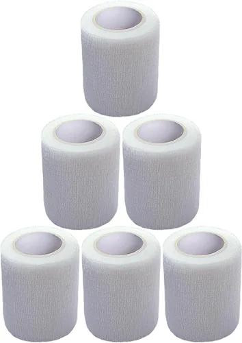 Vista 8 de Baisunt Paquete de 6 vendajes cohesivos de 1 pulgada, cinta autoadhesiva autoadhesiva autoadhesiva transpirable para muñeca, tobillo, deportes, Negro