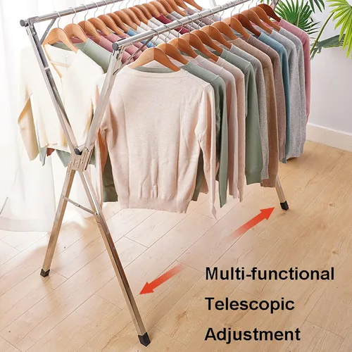 Vista 3 de Perchero de secado de ropa para interiores, estantes plegables para colgar, estante compacto para un fácil almacenamiento, gran capacidad para ropa